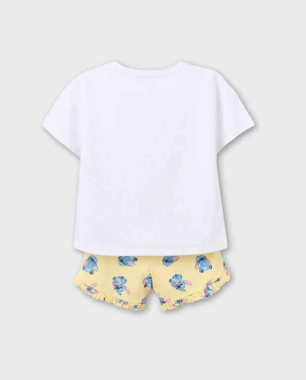 Conjunto Short Stitch Amarillo Zippy Disney