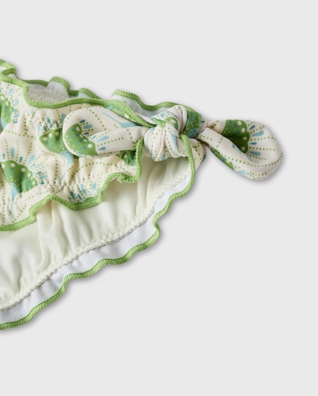 Vestido de Baño Volantes Verde Zippy Detalle