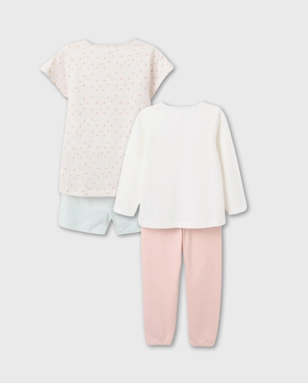 Set 2 Pijamas Estampado Rosa Zippy Detalles