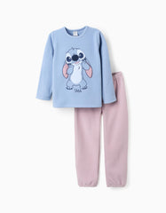 Pijama Stitch azul rosa para niña Zippy polar