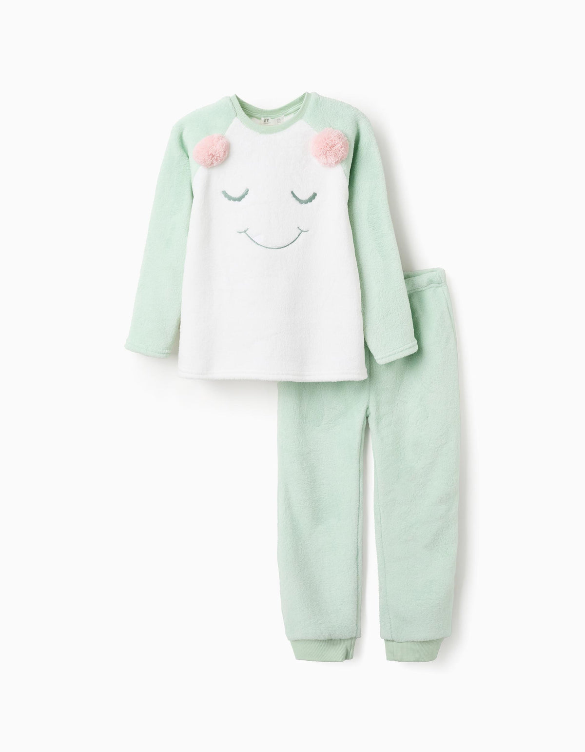 Pijama monstruo combinado menta para niña Zippy
