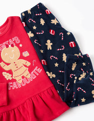 Estampado navideño en pantalón polar