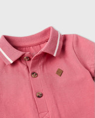 Body Polo Rojo Zippy Detalle
