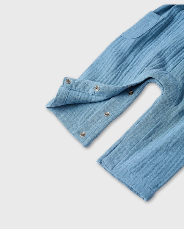 Overol Bambula Azul Zippy Botones