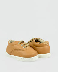 Zapato Con Cordones Color Miel Travesuras