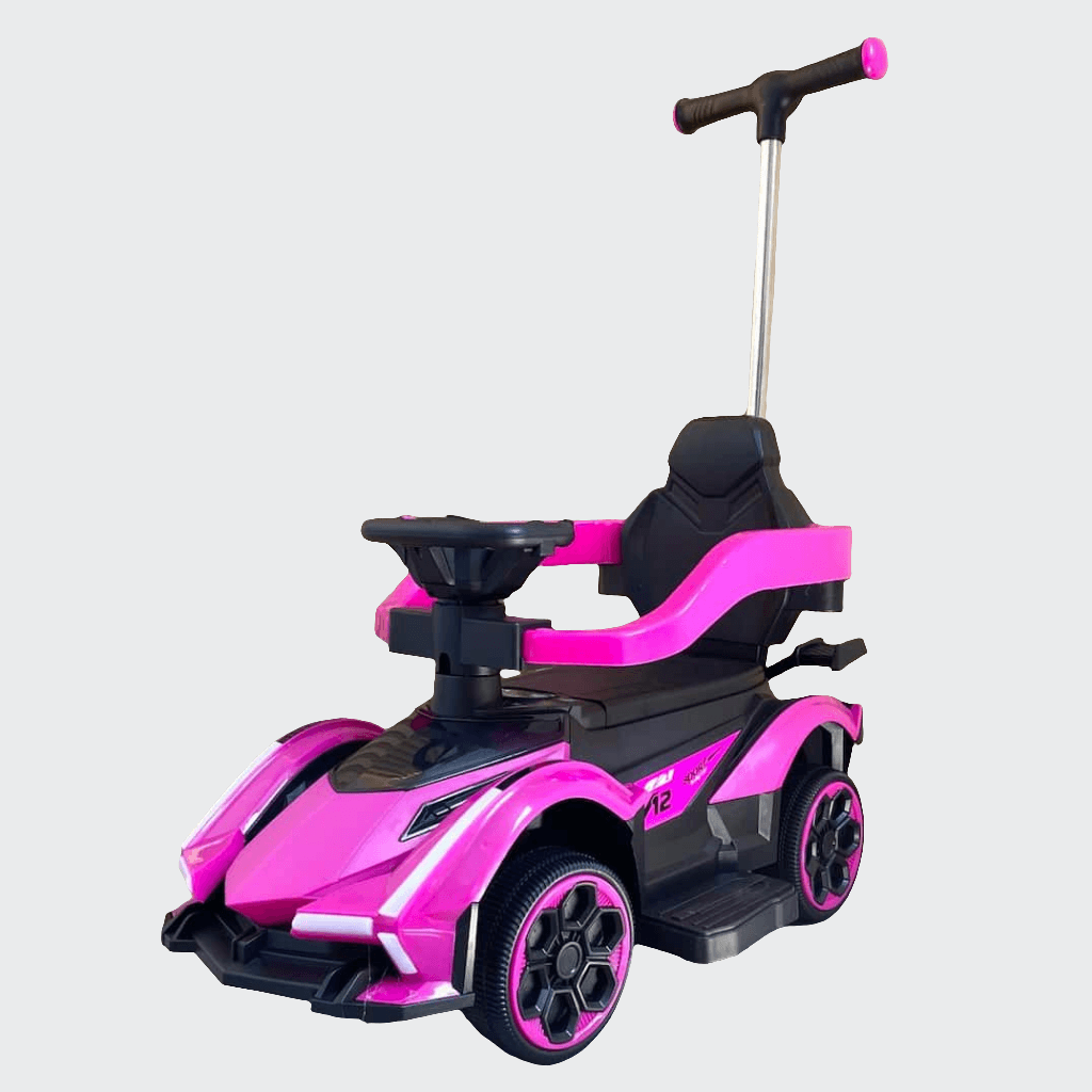 Carro Montable Para Niños Deportivo Fucsia Estilo Andadera