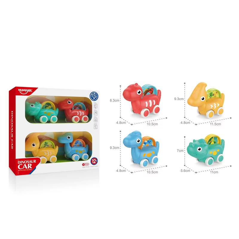 Set de Juguetes Carros Dinosaurios medidas