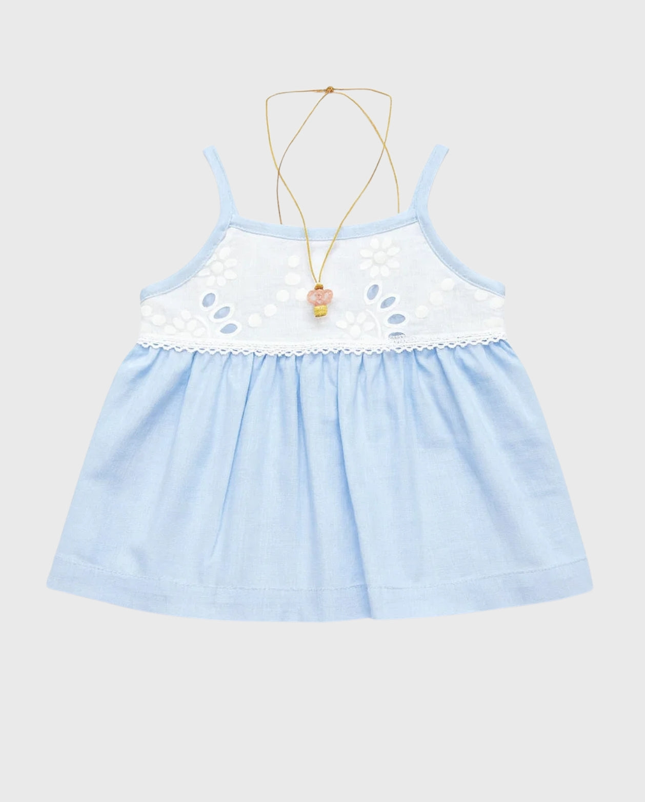 Blusa Pecho Bordado Collar De Fresa