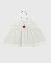 Blusa Pecho Bordado Collar De Fresa