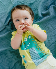 Conjunto Bermuda Rayas Cocodrilo Verde Boboli bebe