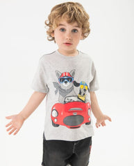 Conjunto Bermuda Carro Gris Boboli niño detalle 