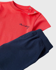 Conjunto Bermuda Mickey Rojo Zippy detalle
