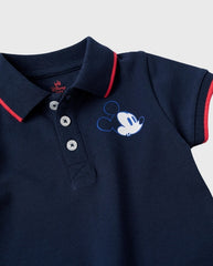 Polo Para Bebé Mickey Azul Zippy detalle