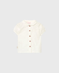 Blusa Cuello Ojalillo Blanco Boboli