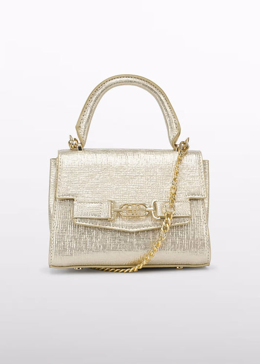 Bolso Textura Brillo Dorado Abel & Lula
