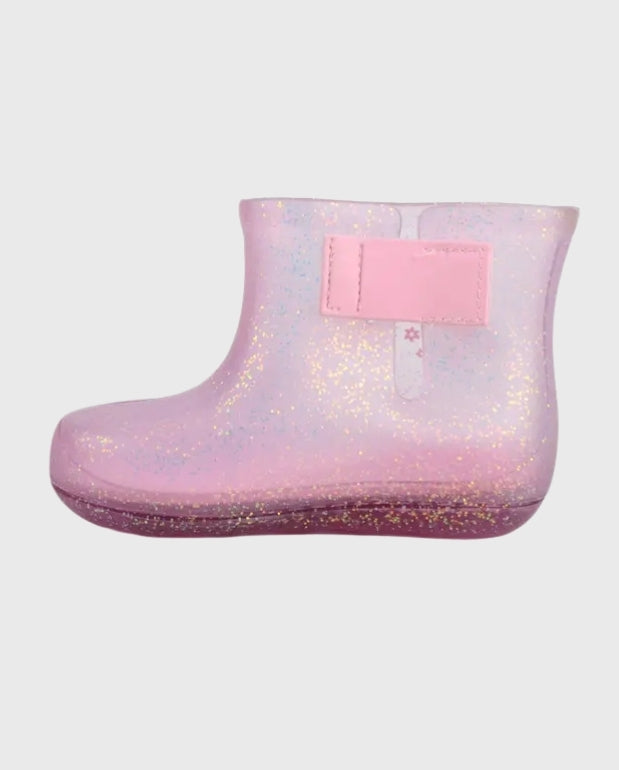 Botas Rain Barbie Glitter Rosa velcro