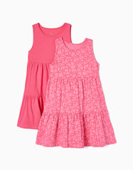 Set 2 Vestidos Estrellas Rosa Zippy