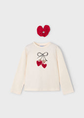 Blusa Manga Larga con Moña Rojo Mayoral