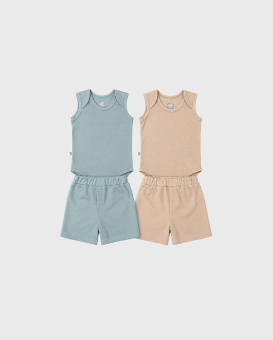 Set 4 Piezas Bermuda Body Sisa Bebé Niño