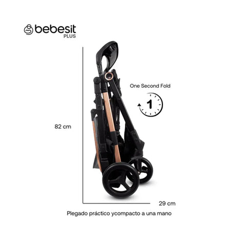 Coche Mango Reversible City Gris Bebesit