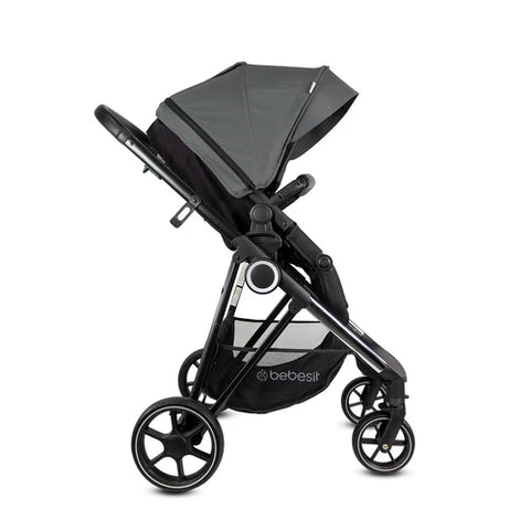 Coche Con Porta Bebé Cosmos Gris Bebesit Diseño