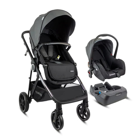 Coche Con Porta Bebé Cosmos Gris Bebesit