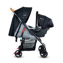 Coche Con Porta Bebé Summer Gris Bebesit Uso