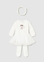 Conjunto Tutu Hadas con Balaca Blanco mayoral