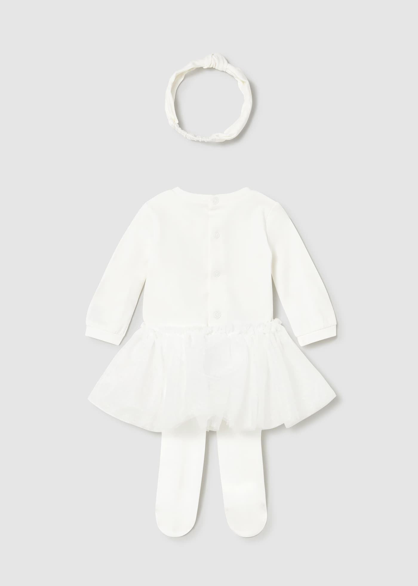 Conjunto Tutu Hadas con Balaca Blanco Mayoral Estilo