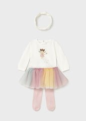 Conjunto Tutu Hadas con Balaca Arcoíris Mayoral Estilo