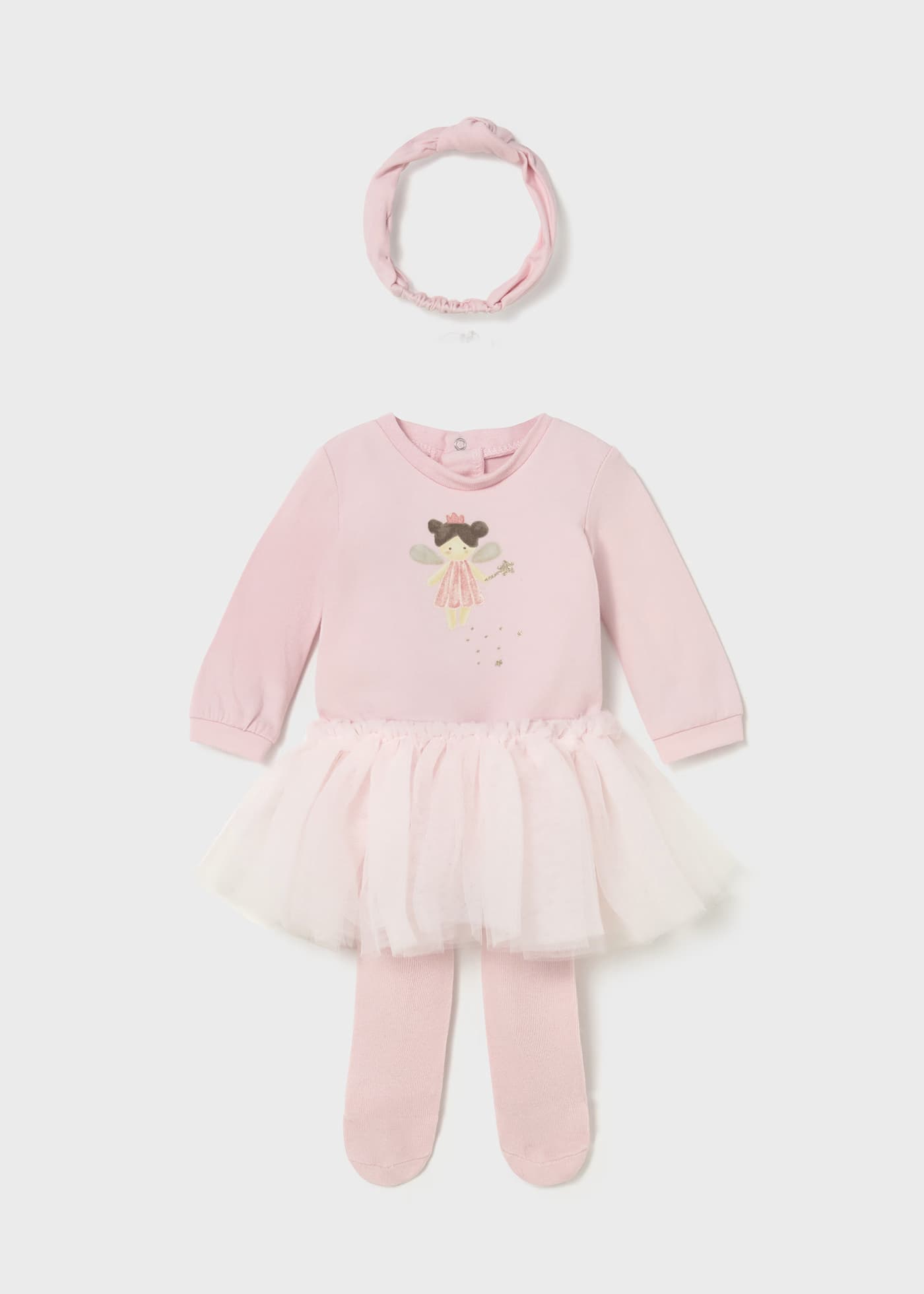 Conjunto Tutu Hadas con Balaca Rosa Mayoral