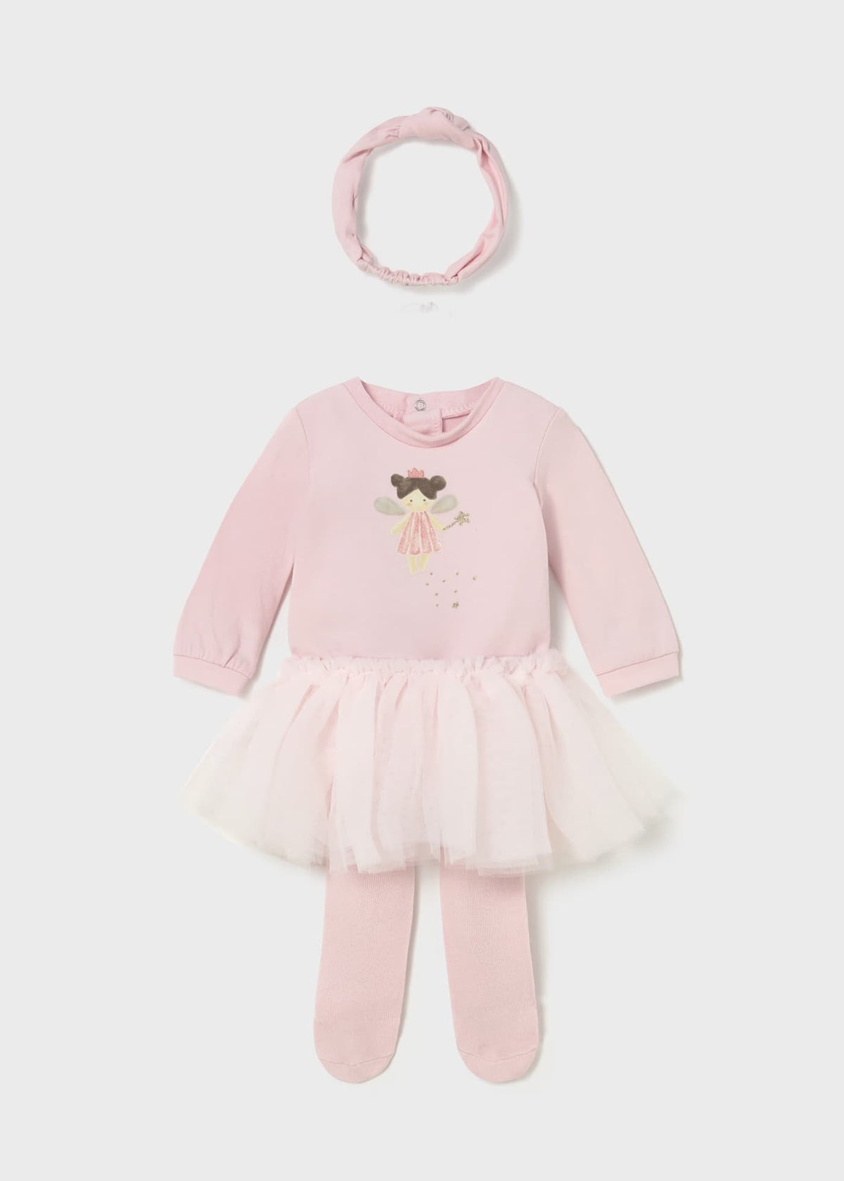 Conjunto Tutu Hadas con Balaca Rosa Mayoral