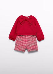 Conjunto Short Moño Rojo Abel & Lula