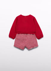Conjunto Short Moño Rojo Abel & Lula Estilo