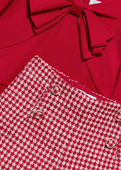 Conjunto Short Moño Rojo Abel & Lula Detalle