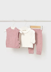 Conjunto Chaleco Tejido Rosa Mayoral
