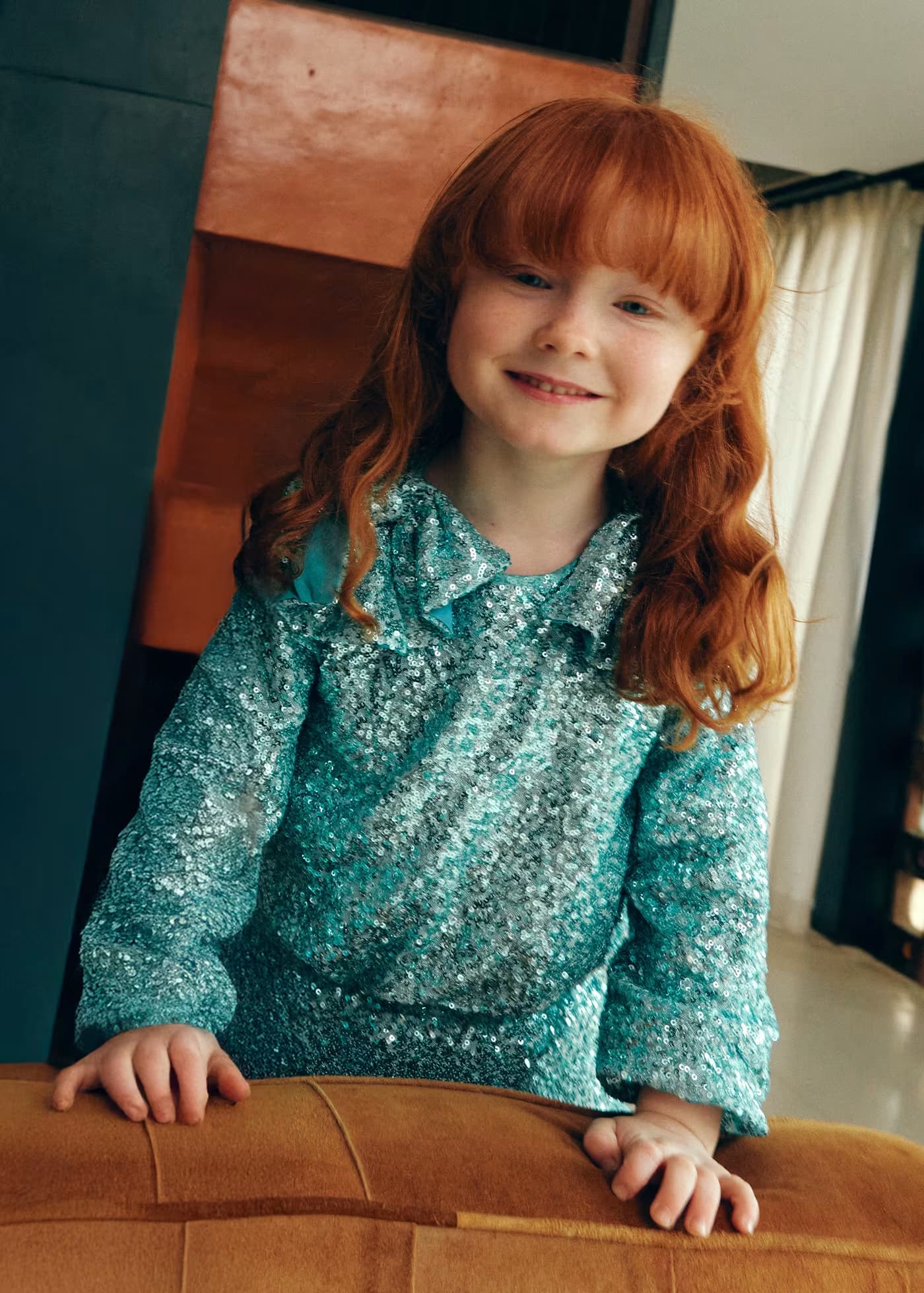 Conjunto Falda Lentejuelas Agua Azul Abel & Lula Niña