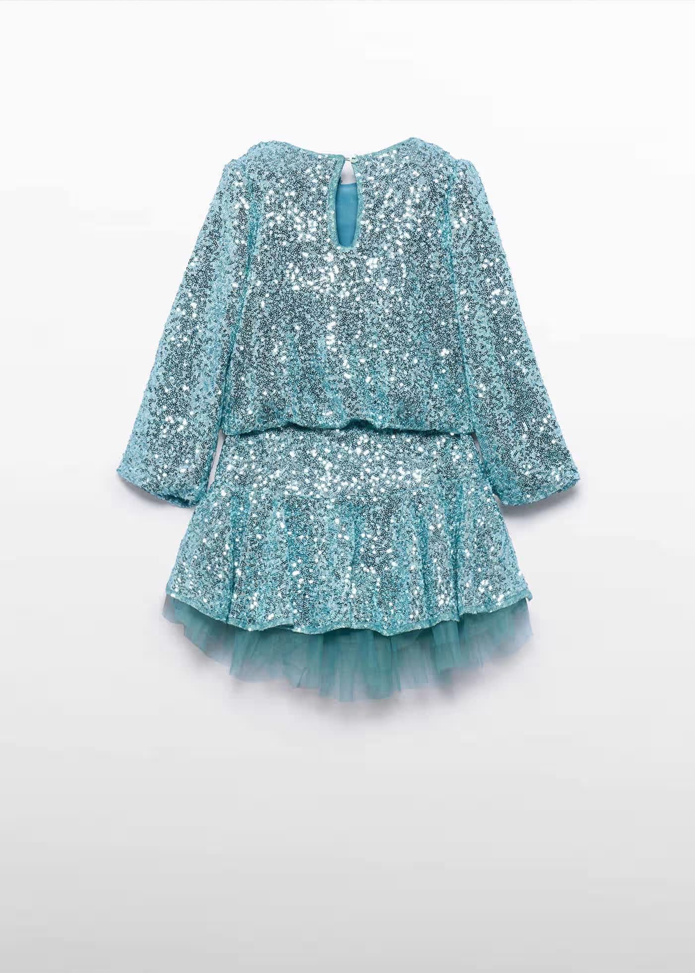 Conjunto Falda Lentejuelas Agua Azul Abel & Lula espalda 