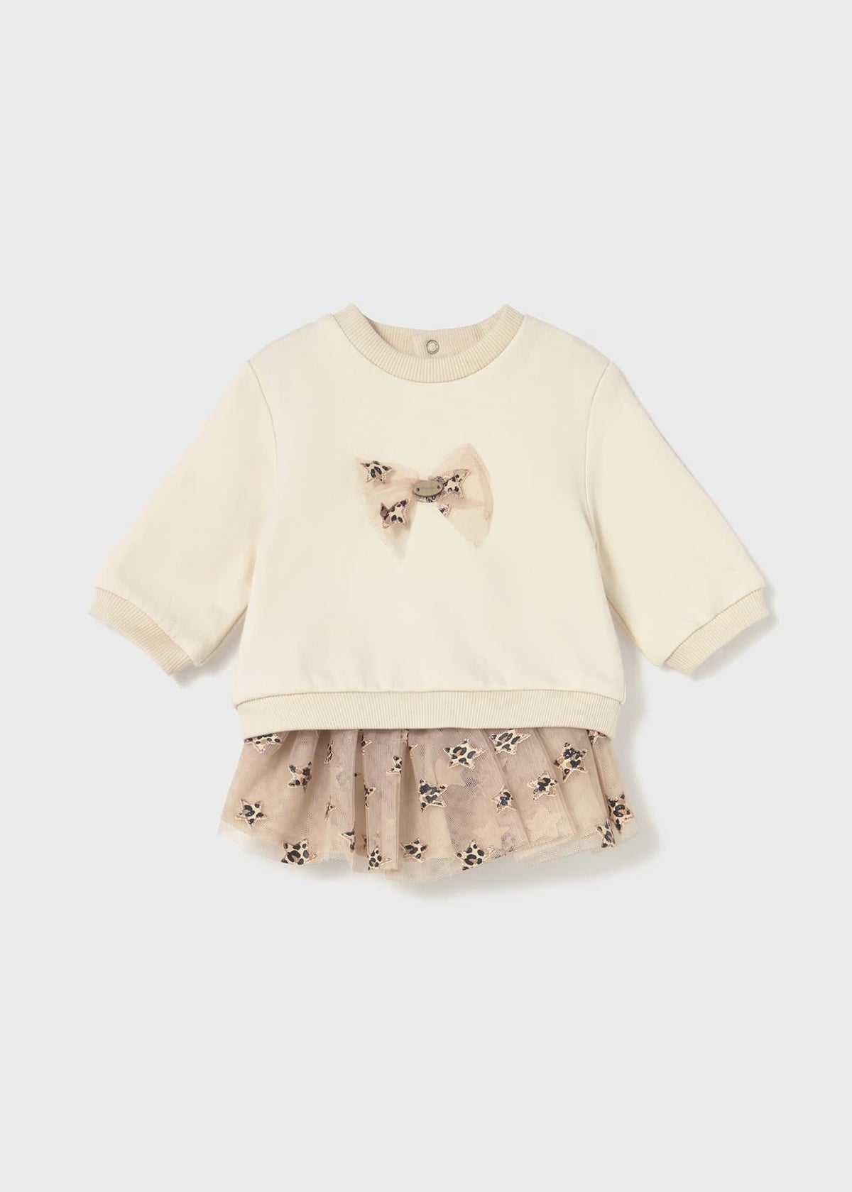Conjunto Falda Tul Estrellas Beige Mayoral