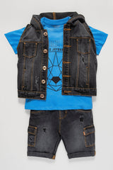 Conjunto 3 Piezas Chaleco Jean