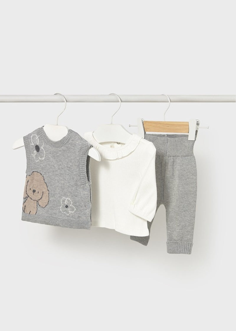 Conjunto Chaleco Tejido Gris Mayoral
