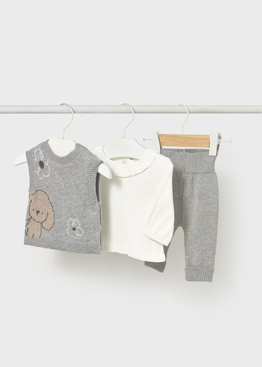 Conjunto Chaleco Tejido Gris Mayoral