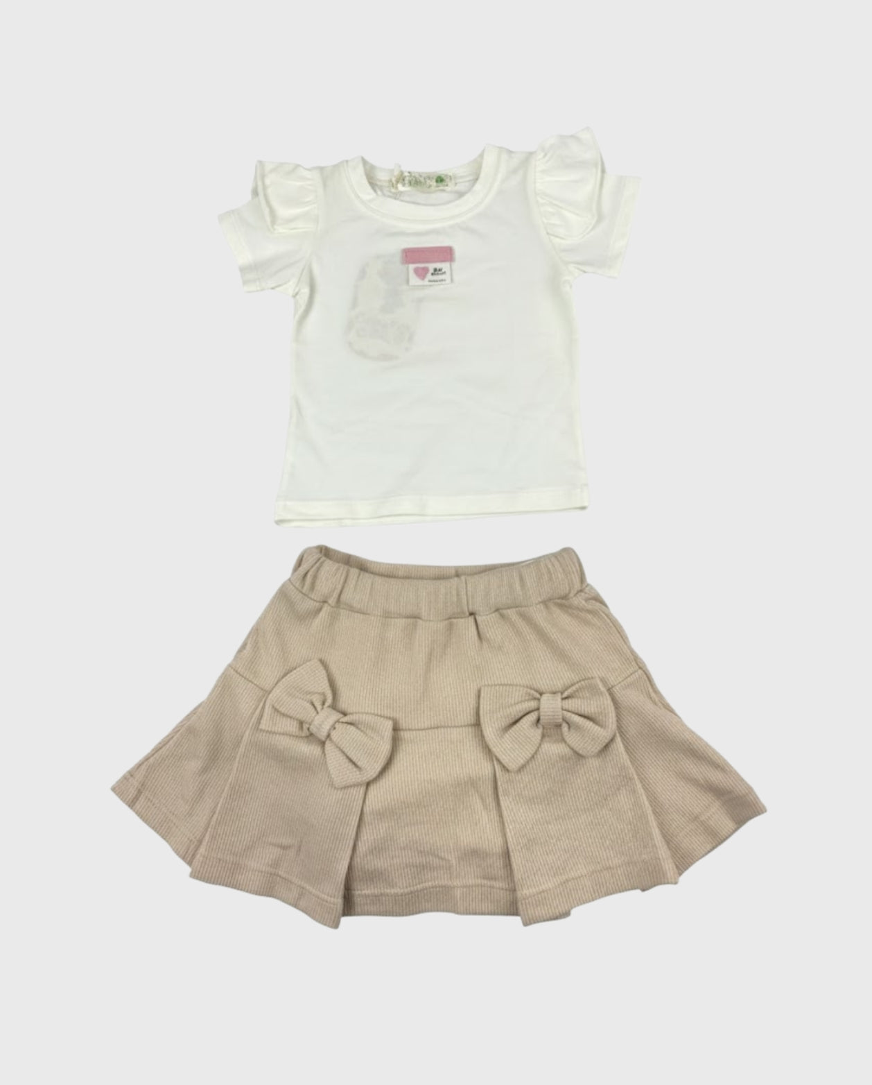 Conjunto Falda Prenses Moños cafe