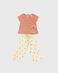 Conjunto Pantalón Estampado Flores estilo