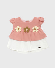 Conjunto Short Detalle Flores detalle