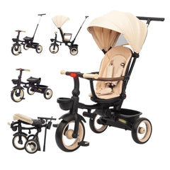 Triciclo Multifuncional 7 en 1 Beige Bebé a Niño