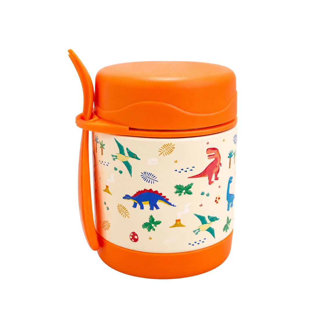 Termo Porta Alimentos Acero Estampado naranja
