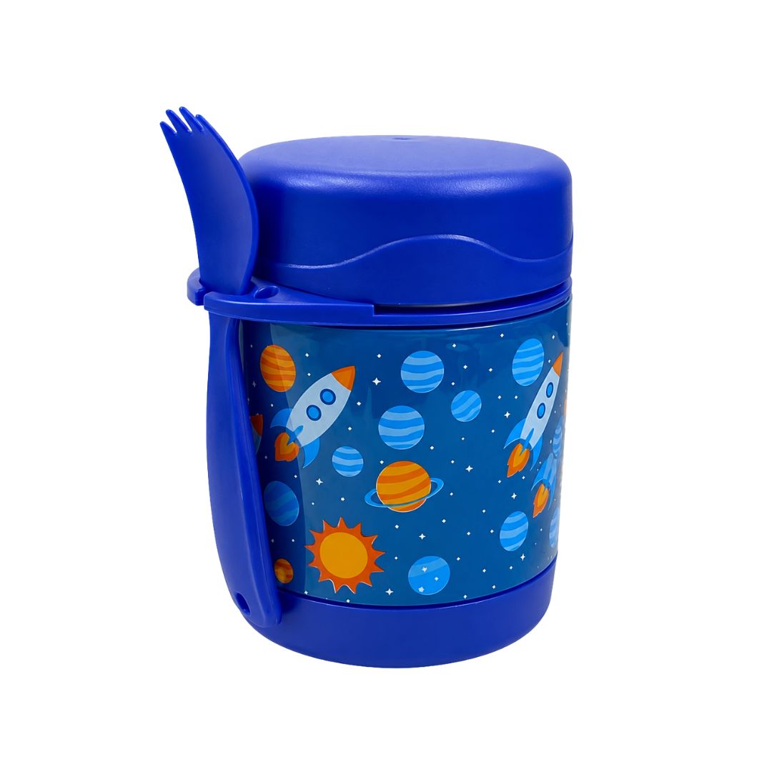 Termo Porta Alimentos Acero Estampado azul