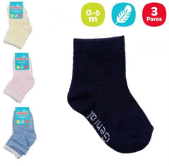 Set 3 Pares De Medias Tobillera Unicolor Unisex 