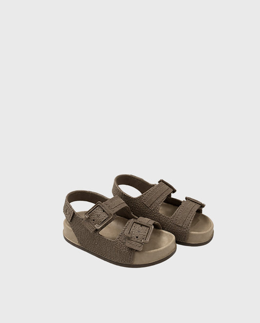 Sandalias Milan Velcro Beige Marrón
